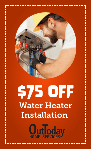 $75 OFF water heater installation